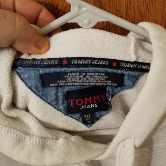 Tommy Jeans Off White Hoodie Size XXL - Picture 3 of 3